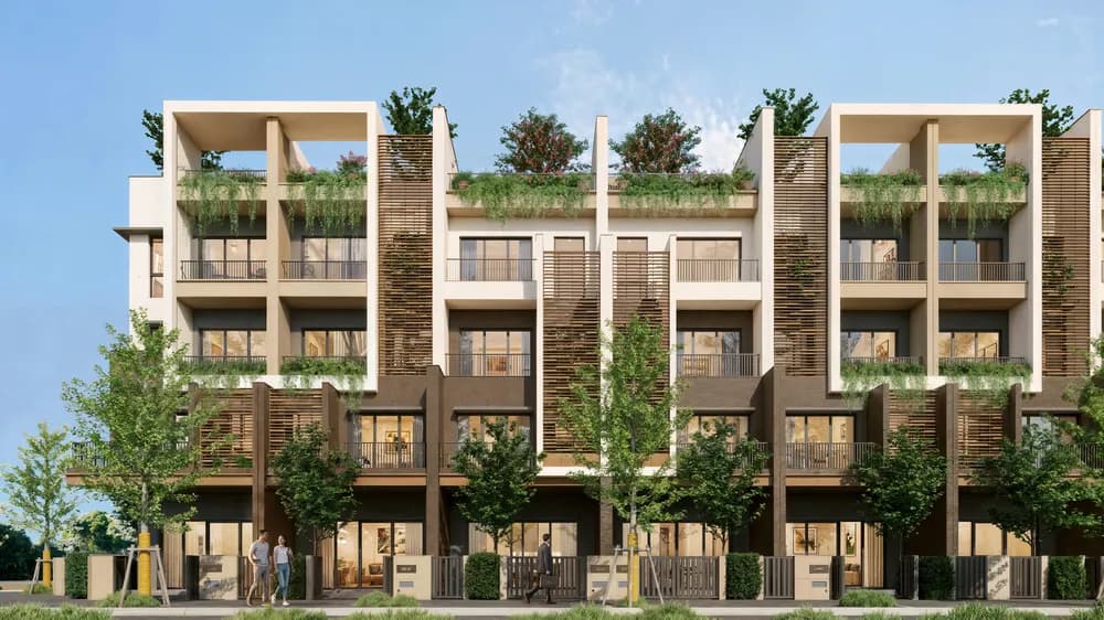 Phối cảnh mặt tiền nhà phố căn 100 m²